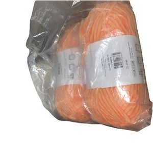 Lot of 2 Skeins Premier Yarns Parfait Chunky Yarn 3.5 oz Tangerie Dye Lot 8749